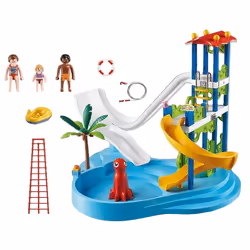 Playmobil Summer Fun Water Park with Slides, 4 an(s), Multicolore