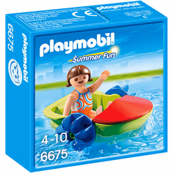 Playmobil Summer Fun Enfant avec Bateau à Pédales, 48 an(s), Multicolore, Plastique