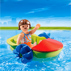 Playmobil Summer Fun Enfant avec Bateau à Pédales