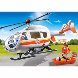 Playmobil City Life Hélicoptère médical, Emergency Medical Helicopter, 4 an(s), Multicolore