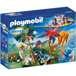 Playmobil Super 4 - Ile Perdue avec Alien et Vélociraptor, 60 an(s), Multicolore, Plastique