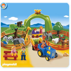 Playmobil Coffret Grand Zoo 1.2.3, Multicolore, Plastique