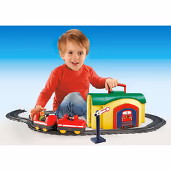 Playmobil Train avec Gare Transportable