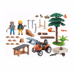 Playmobil Véhicule de Débardage avec Bûcherons