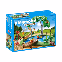 Playmobil Country Ilot avec Pêcheur et Animaux, Jeu de construction, 4 an(s), Multicolore
