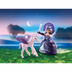 Playmobil Reine des étoiles avec bébé cheval ailé