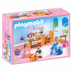 Playmobil Princess La table respire la fête avec ce superbe gâteau d'anniversaire. Tous les convives ont des petits cadeaux., ...