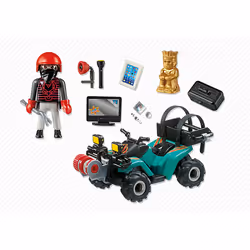 Playmobil City Action Quad Avec Treuil Et Bandit, Action/Aventure, 4 an(s), Multicolore, Plastique