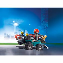 Playmobil City Action Quad Avec Treuil Et Bandit