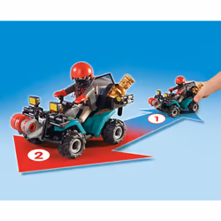 Playmobil City Action Quad Avec Treuil Et Bandit