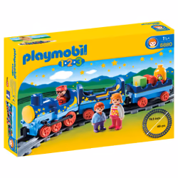 Playmobil 1.2.3 Train étoilé avec passagers et rails, Chemin de fer et train, 1,5 an(s), Multicolore
