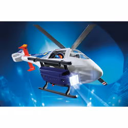 Playmobil Hélicoptère De Police Avec Projecteur