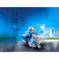 Playmobil City Action Moto De Policier Avec Gyrophare, Action/Aventure, Les policiers, 4 an(s), Piles fournies, LR48, Multico ...