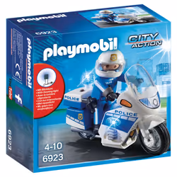 Playmobil City Action Moto De Policier Avec Gyrophare