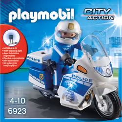 Playmobil City Action Moto De Policier Avec Gyrophare