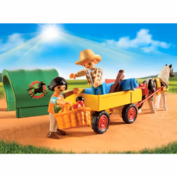 Playmobil Country Enfants Avec Chariot Et Poney