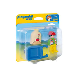 Playmobil 1.2.3 Ouvrier avec brouette