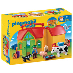 Playmobil 1.2.3 Ferme transportable avec animaux