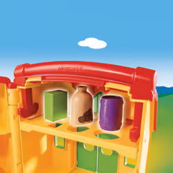 Playmobil 1.2.3 Ferme transportable avec animaux