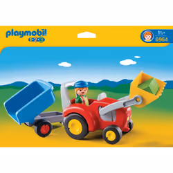 Playmobil 1.2.3 Fermier avec tracteur et remorque - Vue supplémentaire 4