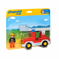 Playmobil 1.2.3 Camion de pompier avec échelle pivotante, Action/Aventure, 1,5 an(s), Multicolore, Plastique