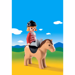 Playmobil 1.2.3 Cavalière Avec Cheval, 1,5 an(s), Multicolore, Plastique