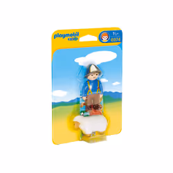 Playmobil 1.2.3 Gardien avec mouton, 1,5 an(s), Multicolore, Plastique