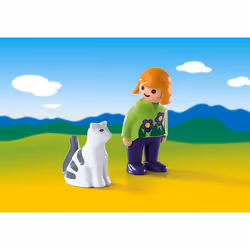 Playmobil 1.2.3 Soigneur avec chat