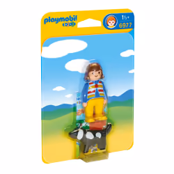 Playmobil 1.2.3 Femme avec Chien, 1,5 an(s), Multicolore, Plastique