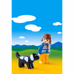 Playmobil 1.2.3 Femme avec Chien