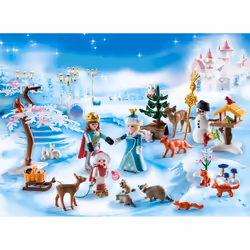 Playmobil Wild Life Calendrier de l'Avent "Famille royale en patins à glace"