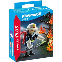Playmobil SpecialPlus Pompier avec arbre en feu