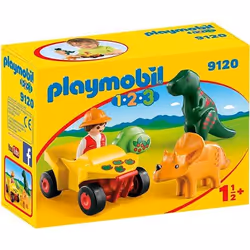 Playmobil 1.2.3 Explorateur et dinosaures, Action/Aventure, 1,5 an(s), Multicolore
