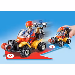 Playmobil Sports & Action Secouriste des montagnes avec quad