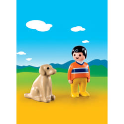 Playmobil 1.2.3 Garçon Avec Chien