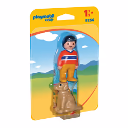 Playmobil 1.2.3 Garçon Avec Chien