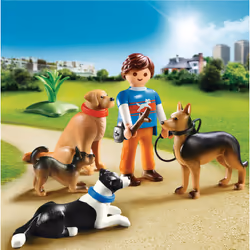 Playmobil City Life Entraineur Et Chiens, 4 an(s), Multicolore, Plastique