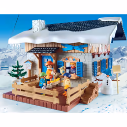 Playmobil FamilyFun Chalet Avec Skieurs