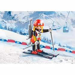 Playmobil FamilyFun Biathlète, 4 an(s), Noir, Rouge, Blanc, Jaune