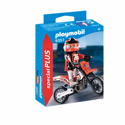 Playmobil SpecialPlus Pilote de motocross, 4 an(s), Multicolore, Plastique
