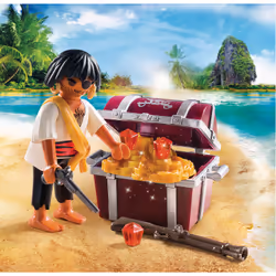 Playmobil SpecialPlus Pirate Avec Coffre Au Trésor, 4 an(s), Multicolore, Plastique