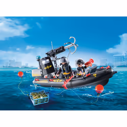 Playmobil City Action Bateau Pneumatique Et Policiers D'Élite, Action/Aventure, 5 an(s), Multicolore, Plastique