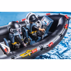 Playmobil City Action Bateau Pneumatique Et Policiers D'Élite