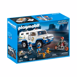Playmobil City Action Fourgon blindé avec convoyeurs de fonds, Action/Aventure, 4 an(s), Multicolore