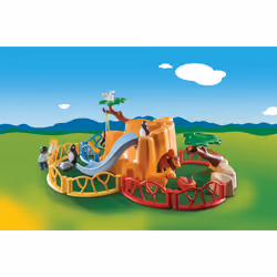 Playmobil 1.2.3 Lions Avec Enclos, 1,5 an(s), Multicolore, Plastique