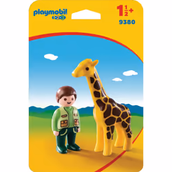 Playmobil 1.2.3 Soigneur Avec Girafe