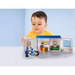 Playmobil 1.2.3 Commissariat De Police Transportable
