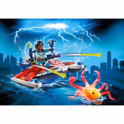 Playmobil Ghostbusters Zeddemore avec scooter des mers