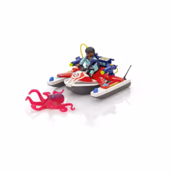 Playmobil Ghostbusters Zeddemore avec scooter des mers