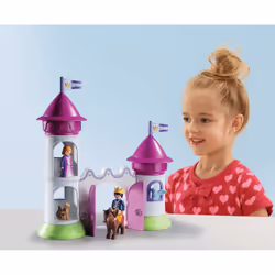 Playmobil 1.2.3 Château De Princesse Avec Tours Emp, Château, 1,5 an(s), Multicolore, Plastique